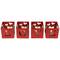 Valentine's Day Red Love Blocks Metal Votive Candle Holders Set